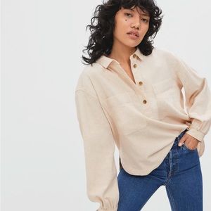 Everlane organic cotton popover L